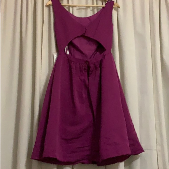 David’s Bridal - raspberry - open back mini - Picture 4 of 4